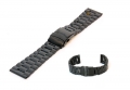 Horlogeband 22mm zwart staal mat/glans