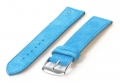 Horlogeband 18mm turquoise suède leer
