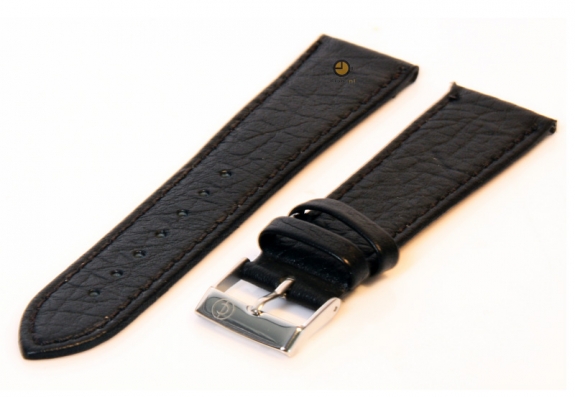 Horlogeband 18mm zwart buffelleer