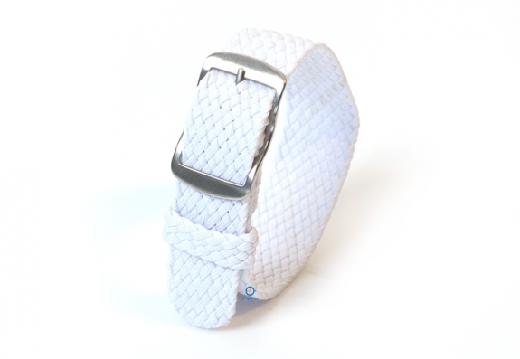 Perlon horlogeband 16mm wit