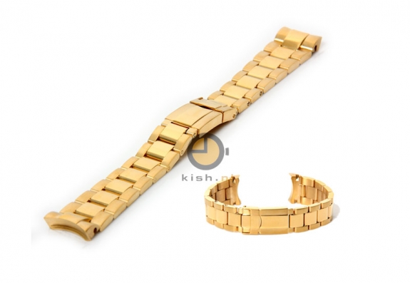 Horlogeband voor Rolex horloge 20mm goud - deels gepolijst